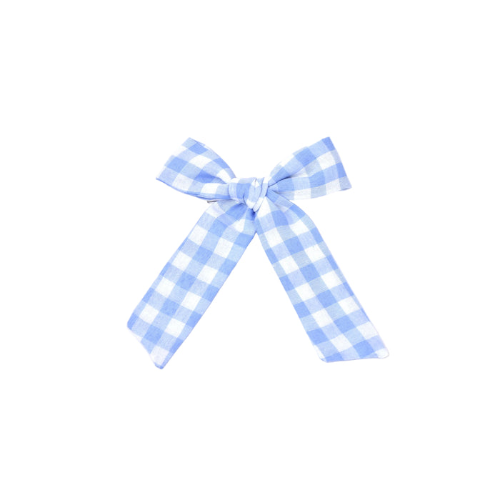 Blue Gingham Bow