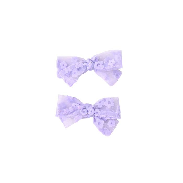Lavender Lace Mini Bow Set