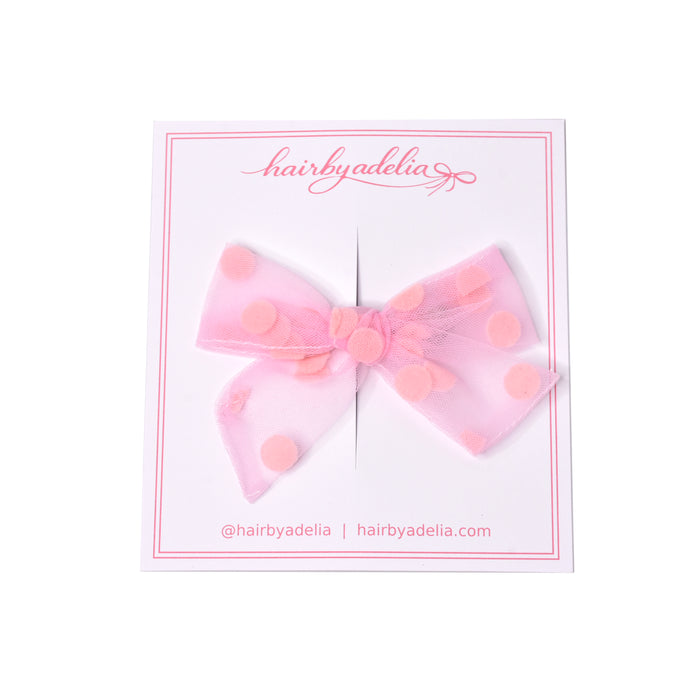 Pink Tulle Bow