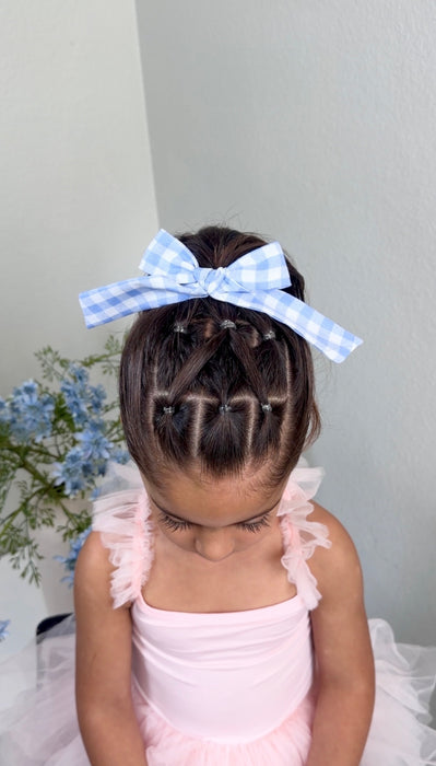 Blue Gingham Bow