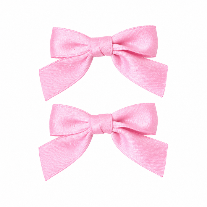 Pink Satin Mini Bow Set